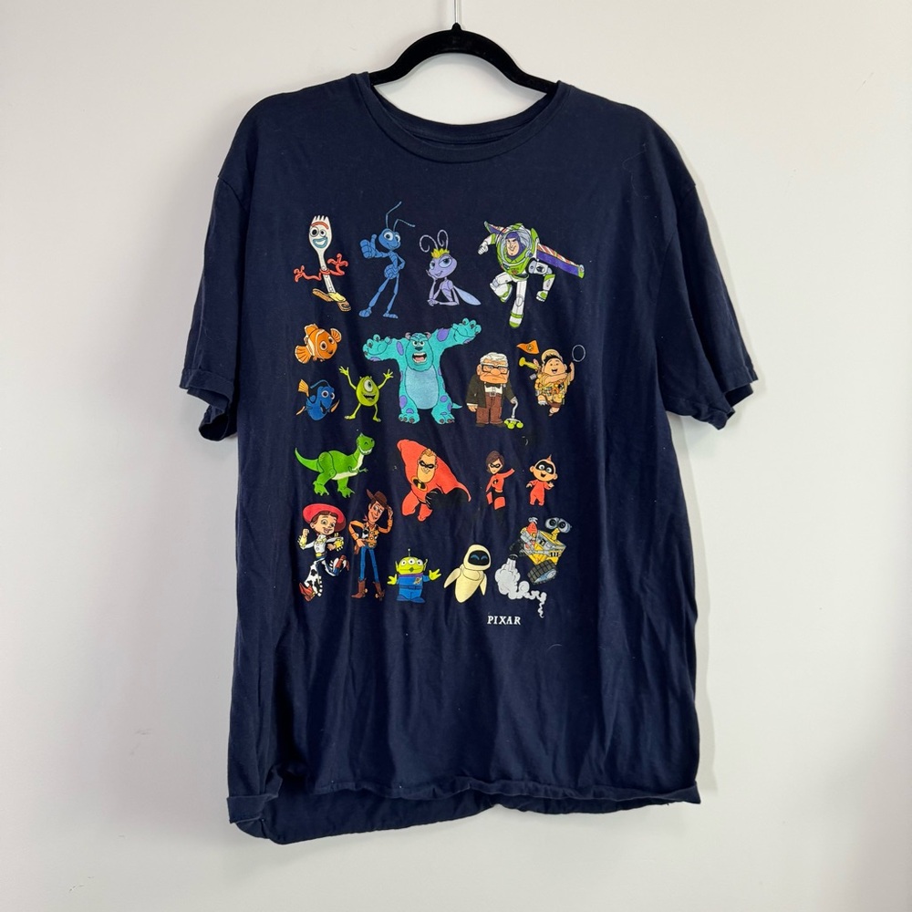 Disney Pixar tee shirt navy blue short sleeve XL
